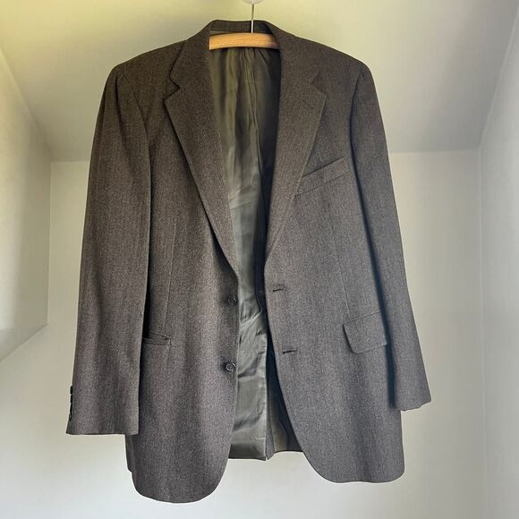 Vintage Ralph‎ Lauren Polo University Brown Wool Blazer Sport Coat Jacket 42 - Picture 3 of 7
